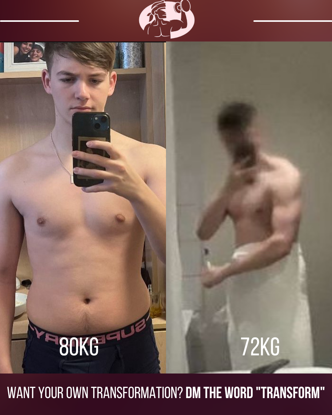 Lewis before and after transformation